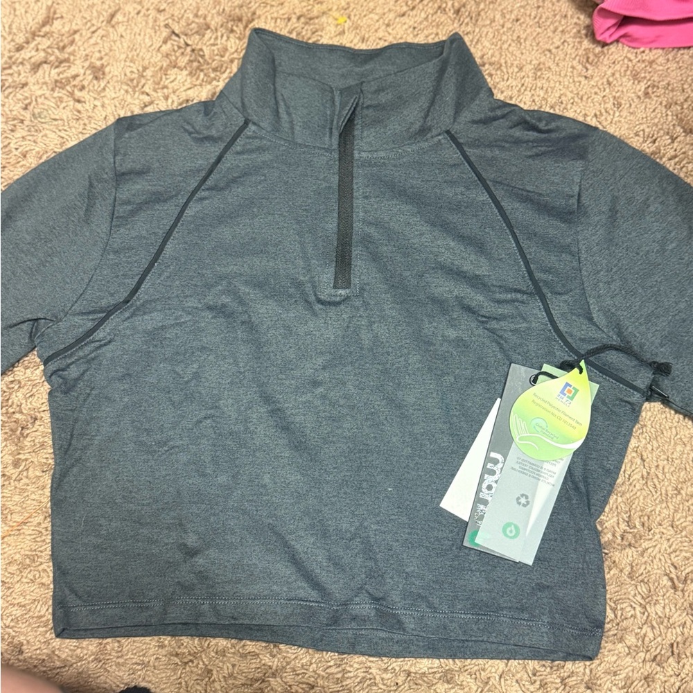 Womens mono b  Gray Mock Neck Top